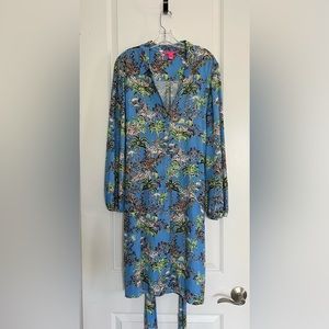Lilly Pulitzer Knee Length Shirt Dress, size Large